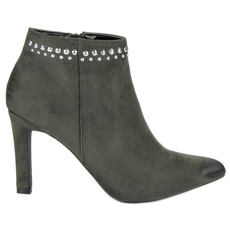 Botas de ante en el tacón VINCEZA verde Botas de ante en el tacón VINCEZA verde