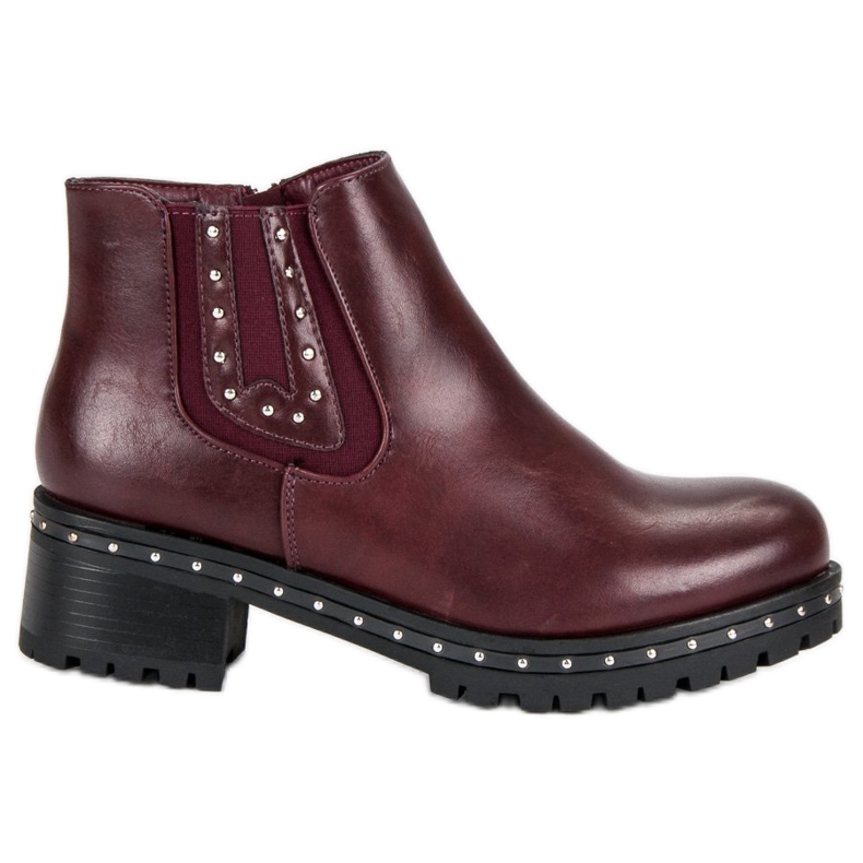 Anesia Paris Botas Jodhpur con tacones altos rojo