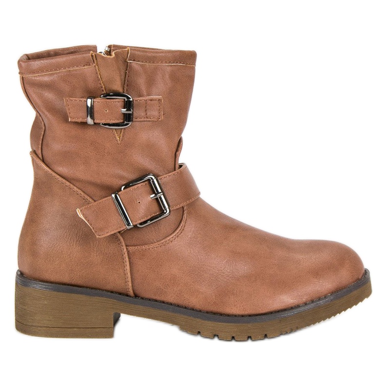 Encor Botas moteras marrones marrón Encor Botas moteras marrones marrón