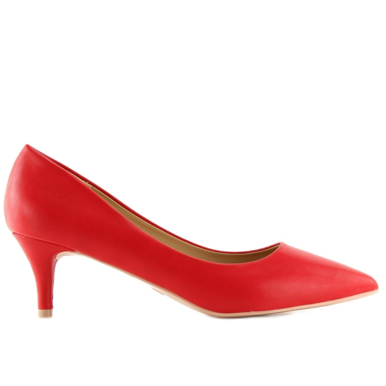 Salón tacones bajos rojo 123-3 Rojo