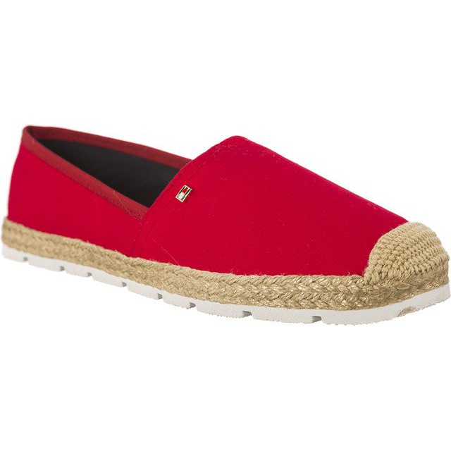 Tommy Hilfiger Alpargatas Planas de Algodón 611 rojo