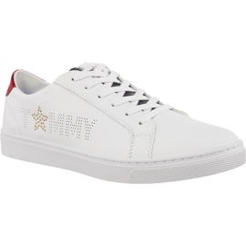 Tommy Hilfiger Zapatilla Star Metallic 020 blanco