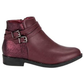 Anesia Paris Botas bajas de mujer rojo