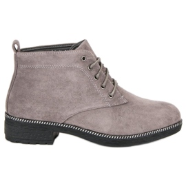 Nio Nio Botines de ante con cordones gris