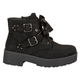 Botas negras de ante negro Botas negras de ante negro