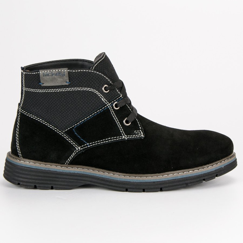 McKey Botas atadas de los hombres negro