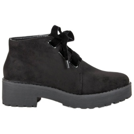 Anesia Paris Botas de gamuza de moda negro