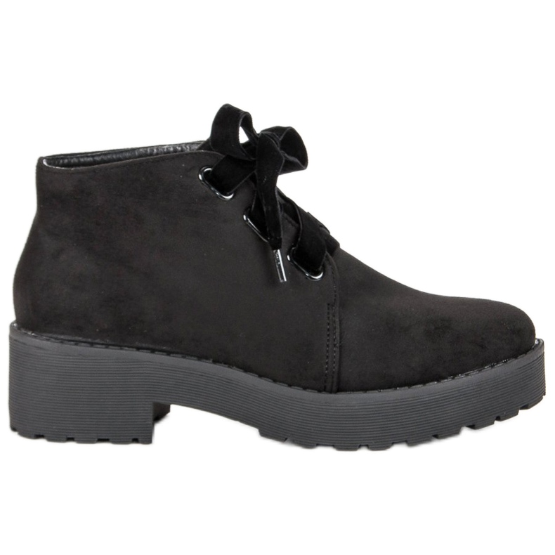 Anesia Paris Botas de gamuza de moda negro Anesia Paris Botas de gamuza de moda negro