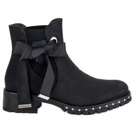 Ideal Shoes Botas Chelsea negras con estilo negro