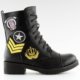 Botas militares con parches negros ML12 Black.