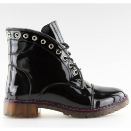 Bota lacada negra A-33 negra negro Bota lacada negra A-33 negra negro