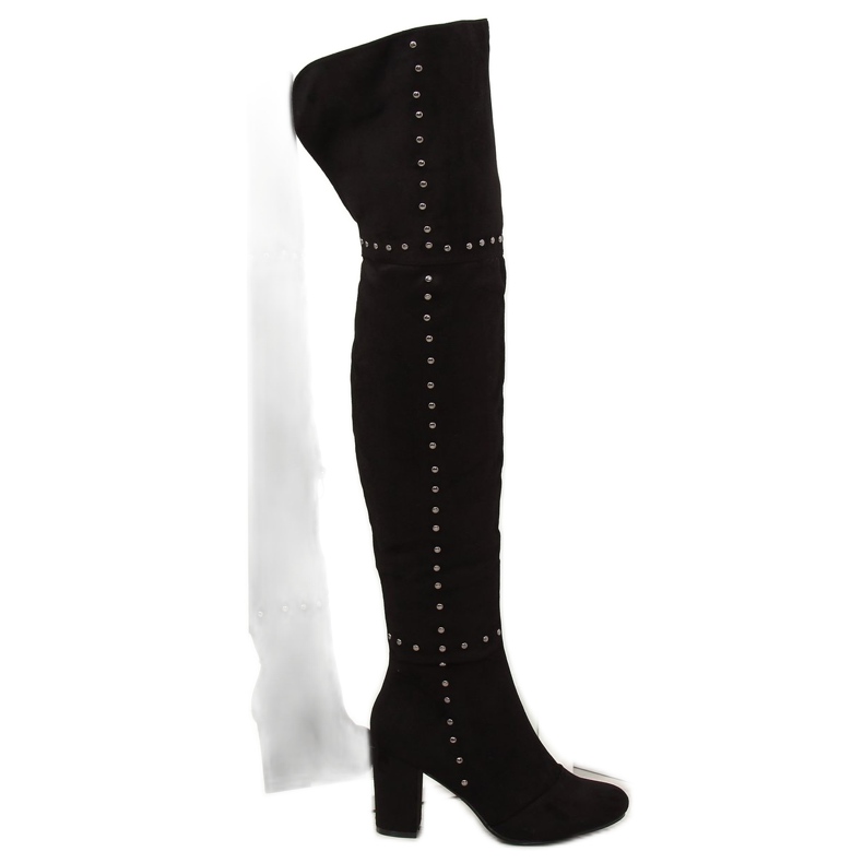 Botas negras de tacón 539-1 Black negro