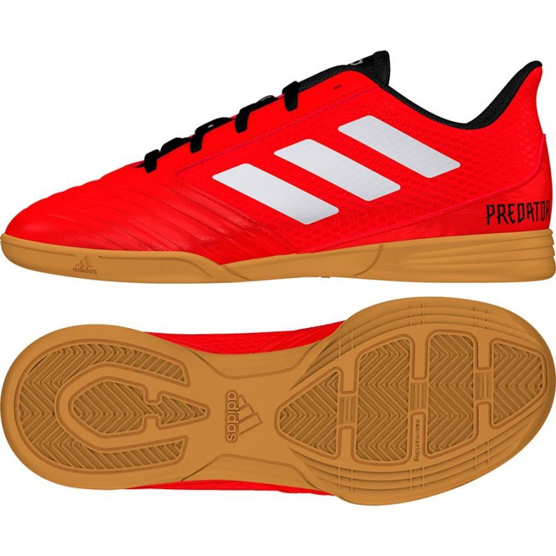 Zapatos de interior adidas Predator Tango 18.4 rojo