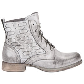 Forever Folie Botines casuales atados gris