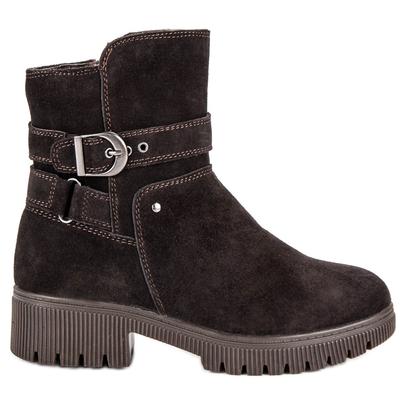 Botas de piel cálidas marrón Botas de piel cálidas marrón