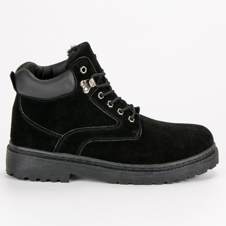 Original Walkman Shoes Tramperos de cuero calentado negro