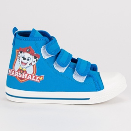 Patrulla de la pata de los niños azul