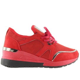 Zapatillas deportivas de mujer rojas BL141P Rojo