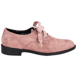 Zapatos amarrados empolvados VICES rosado