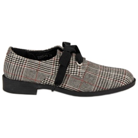 Zapatos a cuadros atados VICES gris