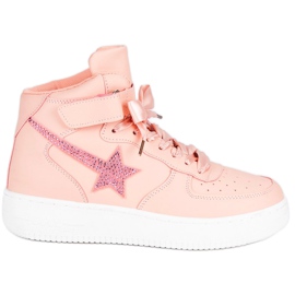 Botines de moda rosa