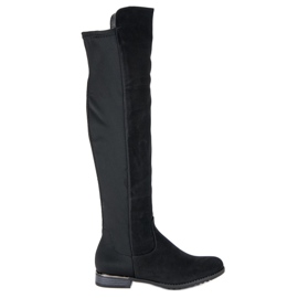 Super Me Botas de gamuza casual negro