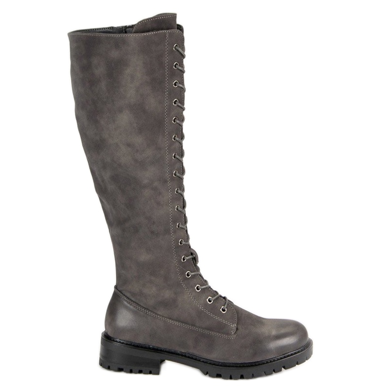 SDS Botas con cordones de mujer gris