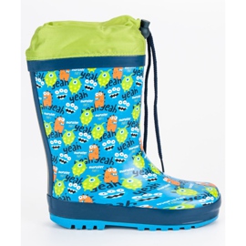 Botas de agua para niños azul verde