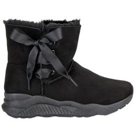 Lemax Botas de nieve con estilo con piel negro