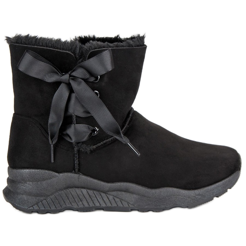 Lemax Botas de nieve con estilo con piel negro