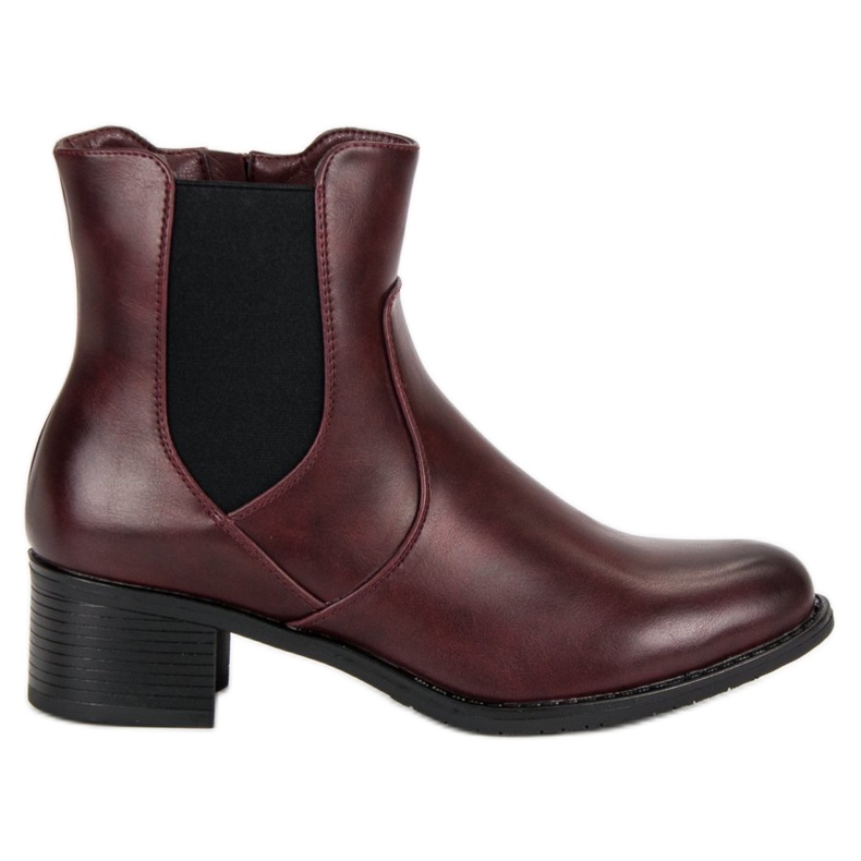 Botines Chelsea granate VINCEZA rojo