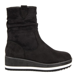 Primavera Botas de cuña negras negro