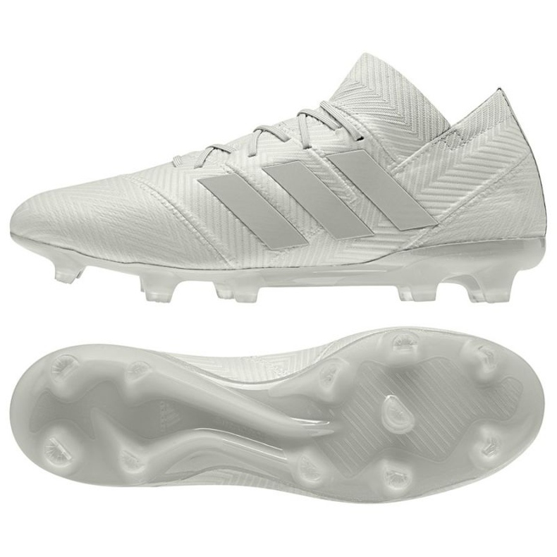 Las botas de fútbol adidas Nemeziz 18.1 Fg M blanco