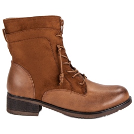 Botas con cremallera marrón
