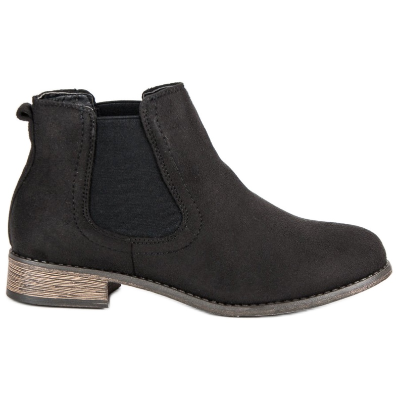 Queentina Botines Chelsea casuales negro