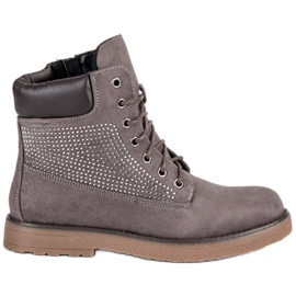 Bestelle Tramperos de gamuza en un control deslizante gris