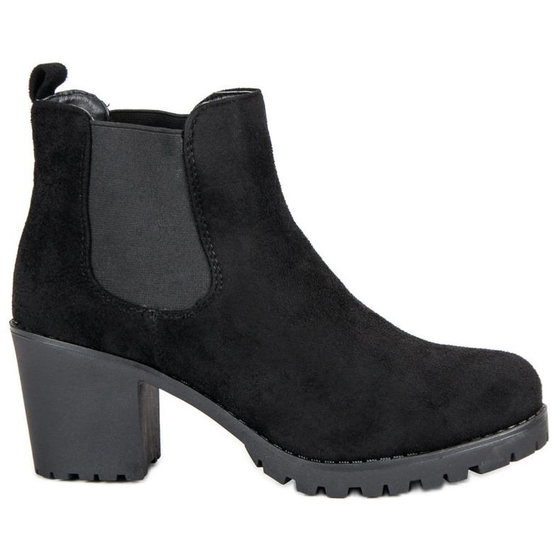 Super Me Botas Jodhpur de ante negras negro