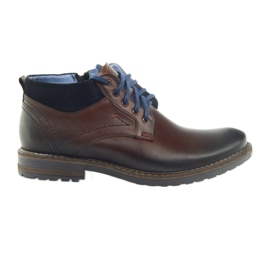 Botines de hombre marrones Nikopol 686 con cremallera marrón