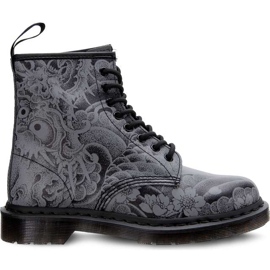 Dr. Martens 1460 Ot Black Gunmetal Ot Tattoo revés negro gris