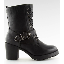 Botas negras de tacón S167 negro