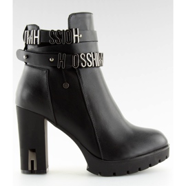 Botas negras de tacón Z122 negro