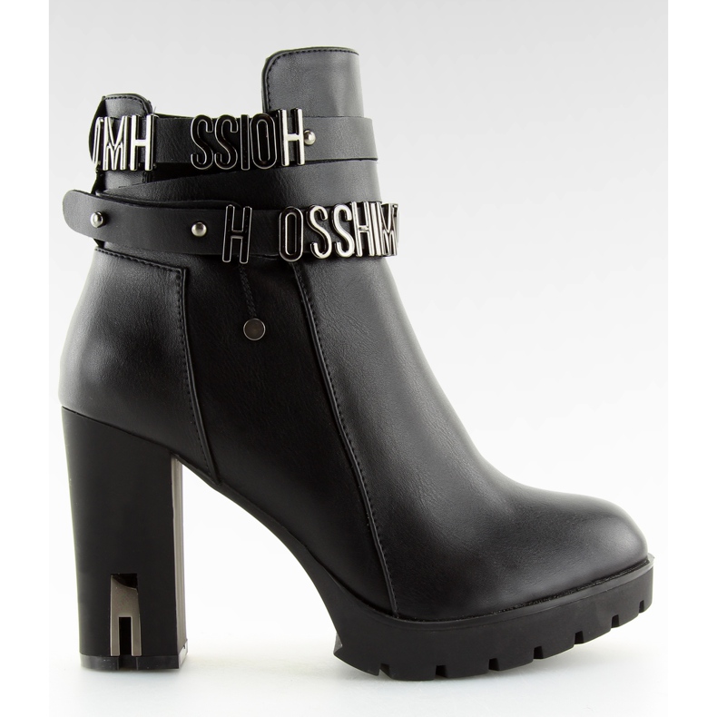 Botas negras de tacón Z122 negro