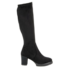 Botas de ante negras negro