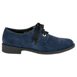 Bestelle Zapatos de ante azul marino