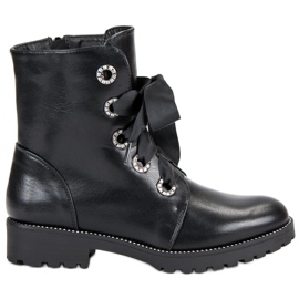 Queentina Botas de trabajo negro