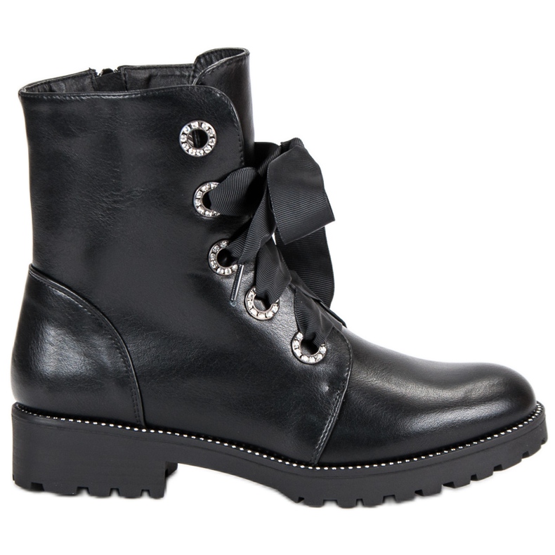 Queentina Botas de trabajo negro