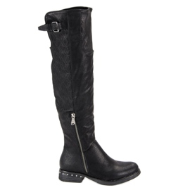 SDS Botas negras en tacones planos negro