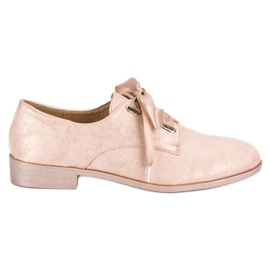 Juliet Zapatos brogues atados rosado