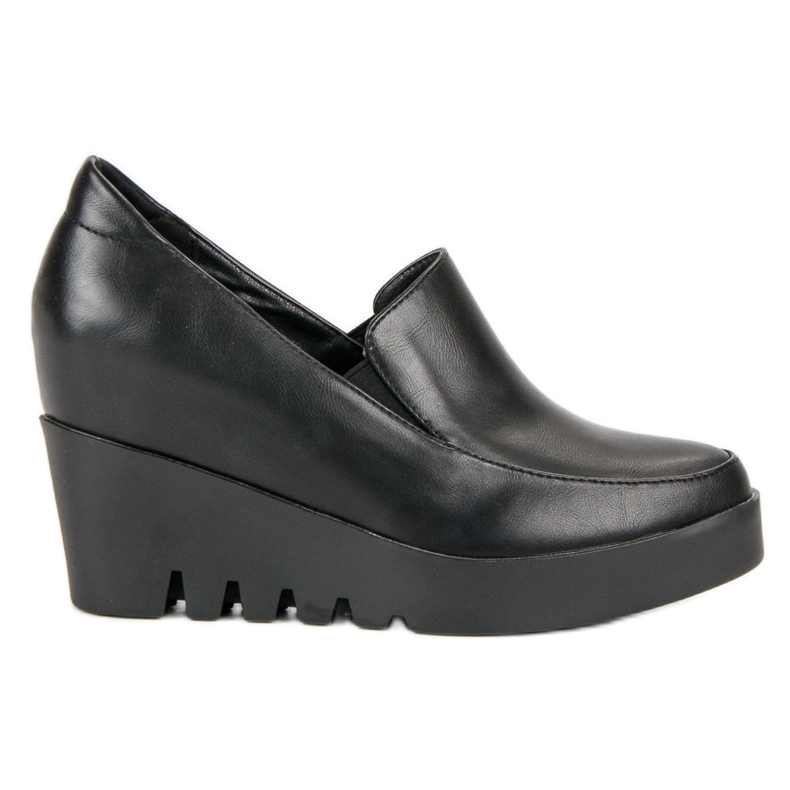 J. Star Zapatos de cuña elegantes negro