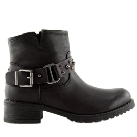 Negro Botas con tachuelas negro 810-PA Negro